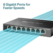 TL-SG108E TP-Link 8-Port Gigabit Easy Smart Switch Produktbild Additional View 2 S