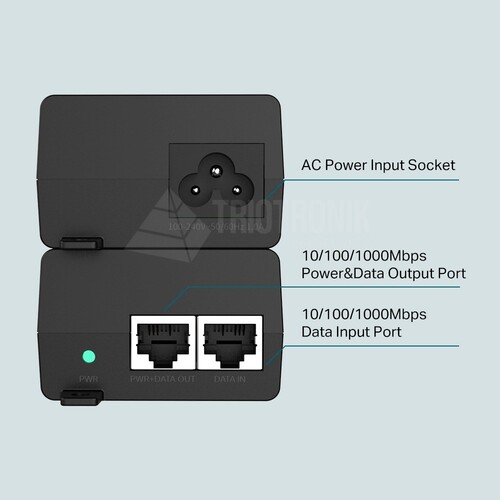 TL-POE160S TP-Link PoE+ Injector Adapter Produktbild Additional View 2 L