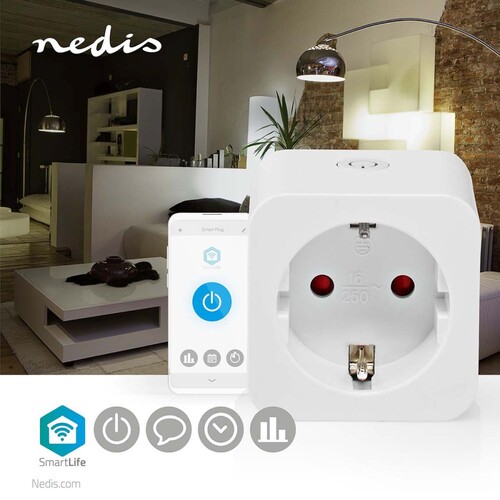 WIFIP121FWT Nedis Smartlife Smart Stecker , WLAN , 3680W Produktbild Additional View 2 L