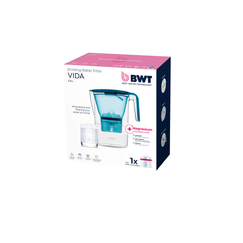 125258570 BWT VIDA manuell petrol+ 1 x Magnesium Tischwasserfilter, 2,6 L, man Produktbild Additional View 2 L