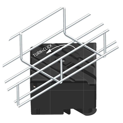 17186 Trayco CUBE SQ 110 PE Befestigung Kubus für Gitterrrinne(Bodenbefestigung) Produktbild Additional View 2 L