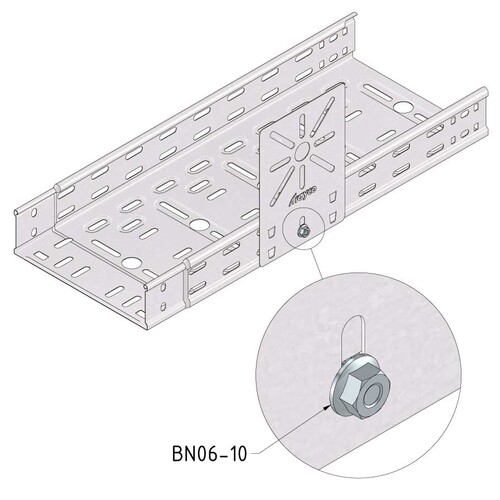 17165 Trayco CT JBP UG Kabelrinnen Montageplatte ultra galva Produktbild Additional View 2 L