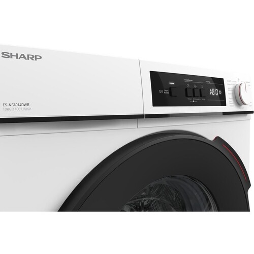 920005 Sharp ES- NFA014DWB- DE Waschmaschine, 10 kg, 1400 U/min, B, In Produktbild Additional View 2 L