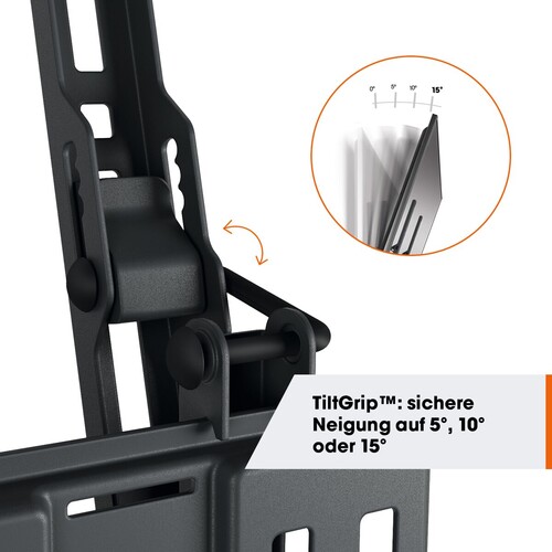 TVM 1215 Vogels TV-Wandhalterung 19-43" neigbar 200x200 max.15kg schwarz Produktbild Additional View 2 L