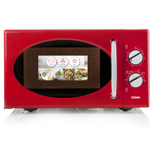 DO2925 Domo Mikrowelle 25l Drehteller 27 cm Rot Produktbild Additional View 2 L