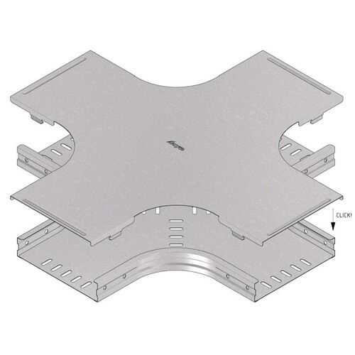 15752 Trayco CT CX 400 PG Kabelrinne Deckel X Stück B=400mm, Sendzimir Produktbild Additional View 2 L