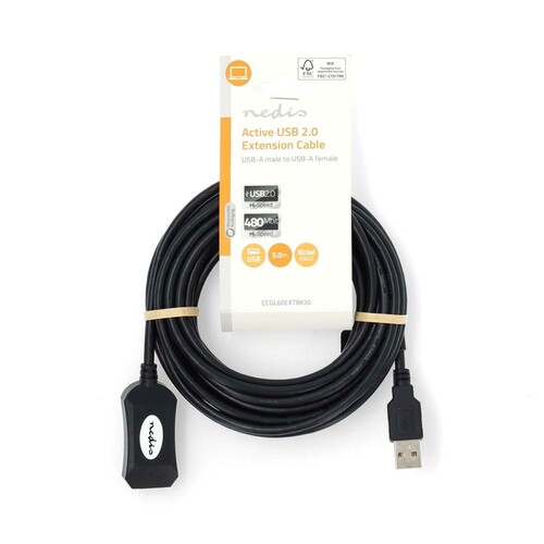 CCGL60EXTBK50 Nedis Aktives USB 2.0 Verlängerungskabel A Ste.- A Buchse 5,0m Produktbild Additional View 3 L