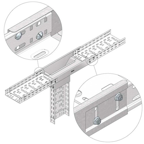 14737 Trayco CT60 VBRS 100 PG Abzweigstück vertikal H=60mm, B=100mm,  Produktbild Additional View 2 L