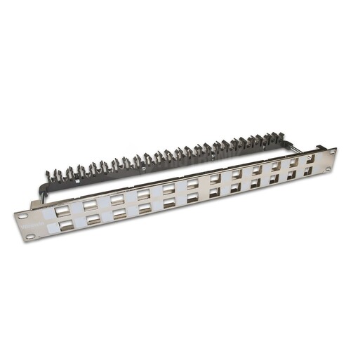 WKS PANEL 24 NICKEL Wirewin Wirewin High Quality 24 Port Leerpanel für Keys Produktbild Additional View 3 L