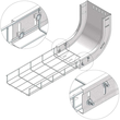 10163 Trayco CT60-RB90-100-PG Kabelrinne Steigestück 100mm Produktbild Additional View 3 S