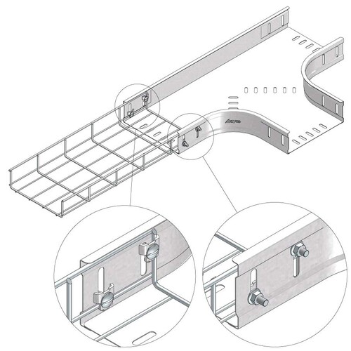 10178 Trayco CT60-T-100-PG Kabelrinne T-Stück 100mm Produktbild Additional View 3 L