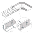 10078 Trayco CT60 B90 600 PG Kabelrinne Bogen   Cable Tray Bend Produktbild Additional View 3 S