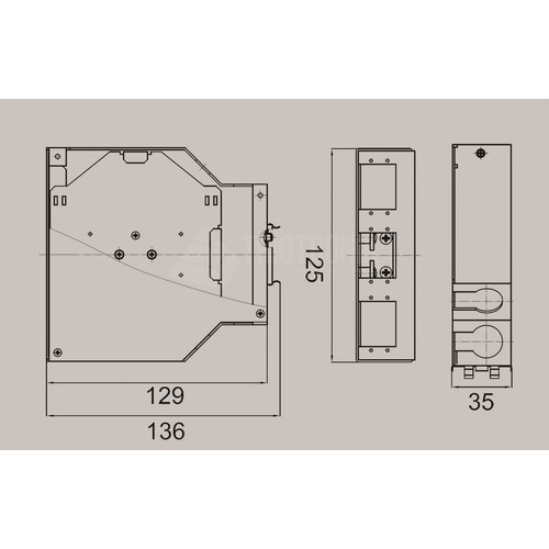 LSBI 6DSC Lightwin Lightwin Industriespleissbox inkl. Hutschienenmo Produktbild Additional View 3 L