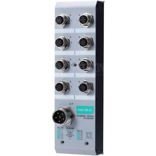 TN-5308-LV-T Moxa EN 50155 8 Port unmanaged Ethernet Switches, PoE Option Produktbild Additional View 3 L