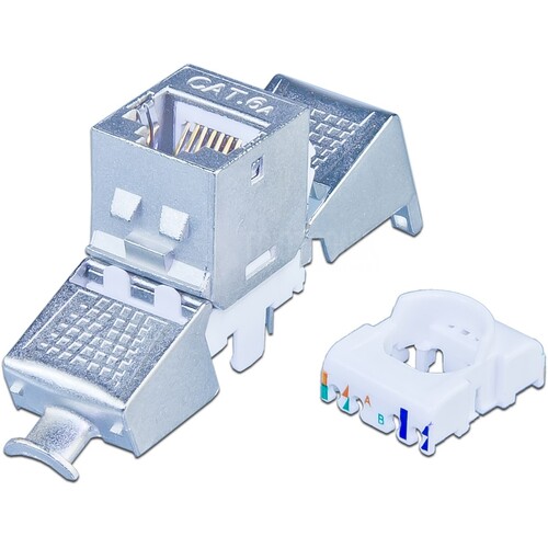 WKS JACK STP KAT6A Wirewin KAT6A 10 Gigabit Ethernet Keystone Modul Produktbild Additional View 3 L