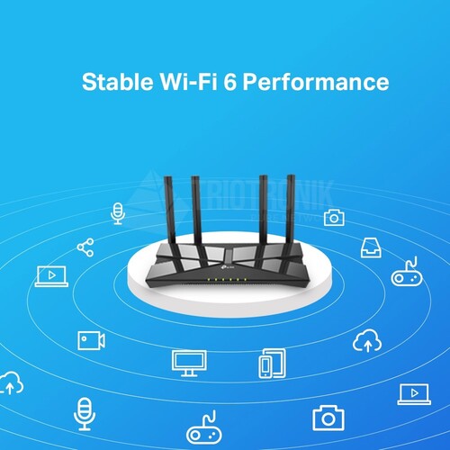 ARCHER AX10 TP-Link AX1500 Wi Fi 6 Router Produktbild Additional View 3 L