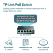 TL-SG105PE TP-Link 5 Port Gigabit Easy Smart Switch with 4 Port PoE+ Produktbild Additional View 3 S