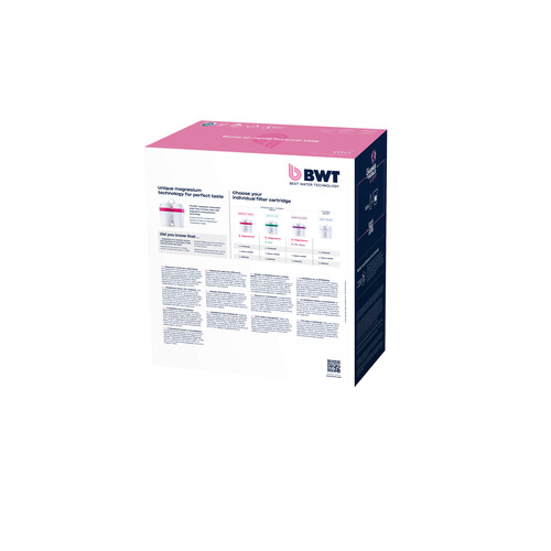 125258571 BWT VIDA manuell pink+ 1 x Magnesium Tischwasserfilter, 2,6 L, man Produktbild Additional View 3 L