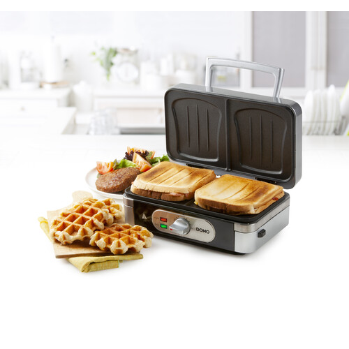 DO9136C Domo Sandwich - Waffel - Grill 3 in 1 Produktbild Additional View 3 L