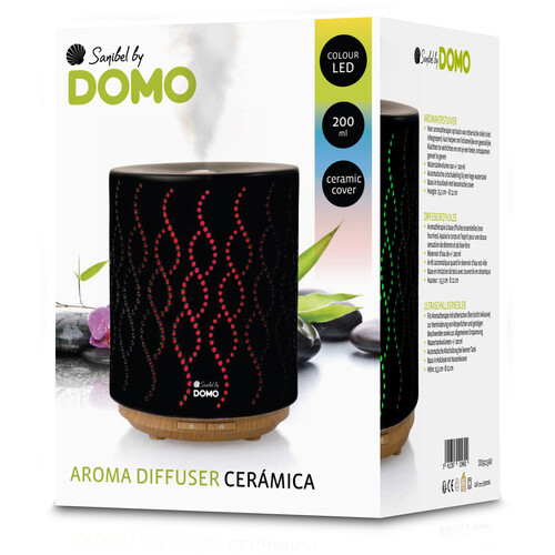 DO9215AV Domo Ultraschallvernebler Aroma Diffuser Holzlook mit Keramikcover Produktbild Additional View 3 L