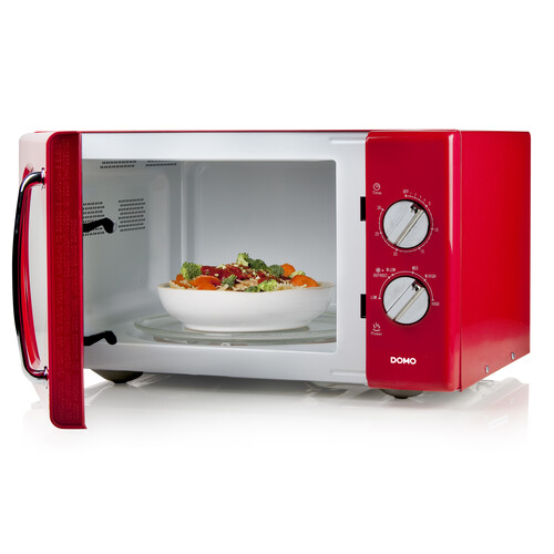 DO2925 Domo Mikrowelle 25l Drehteller 27 cm Rot Produktbild Additional View 3 L