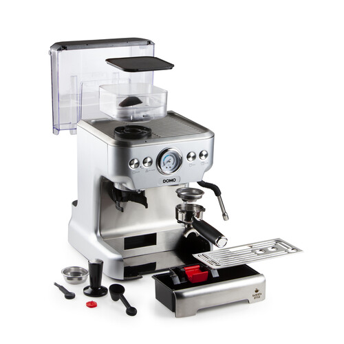 DO725K Domo Espressomaschine Siebträger mit Mühle Semi-professionell 20 Bar Produktbild Additional View 3 L