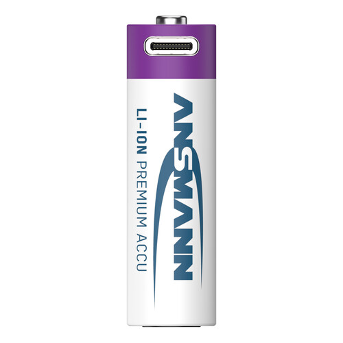 1312-0036 Ansmann Li-Ion Akkus Mignon AA 1,5V 2000mAh 4er-Bli. m.USB-C Ladebuchse Produktbild Additional View 3 L