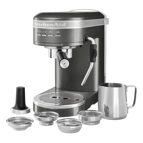 5KES6503EMS KitchenAid Halbautomatische Espressomaschine Artisan Medallion Silb Produktbild Additional View 4 L