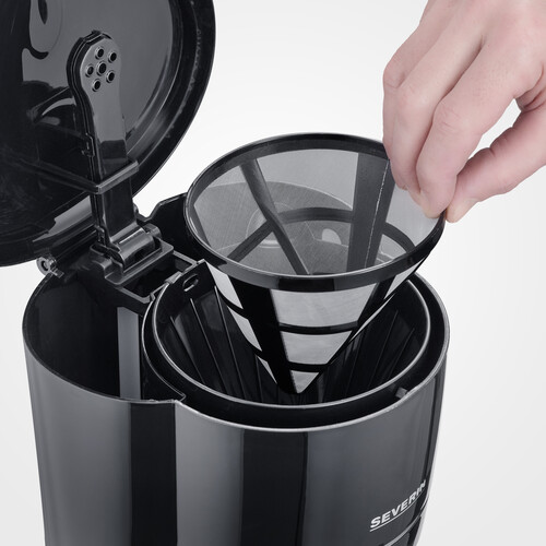 KA4320 Severin Filterkaffeeautomat mit Glaskanne 10 Tassen Schwarz Produktbild Additional View 4 L