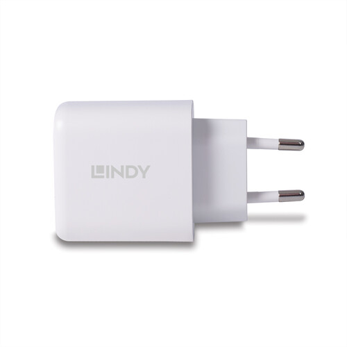 73428 Lindy 65W USB Type A & C GaN Charger mit EU-Stecker Produktbild Additional View 4 L