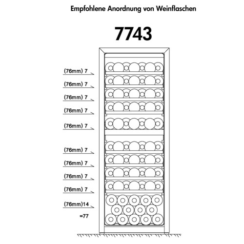 7743 0112 Trisa Weinklimaschrank 191lt mit Dual Zone Produktbild Additional View 5 L