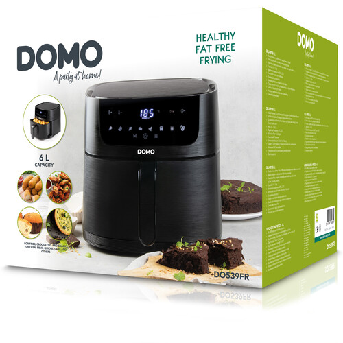 DO539FR Domo Heißluftfriteuse 6L 1500W XXL bis zu 1,5Kg. Pommes, 80-220 Grad Produktbild Additional View 5 L