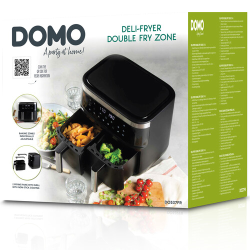 DO537FR Domo Doppelzonen-Fritteuse Heißluft 2x 4 Liter Produktbild Additional View 5 L