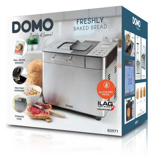 B3971 Domo Brotbackautomat 18 Programme 500-750-1000gr inkl. Dispenser Produktbild Additional View 8 L