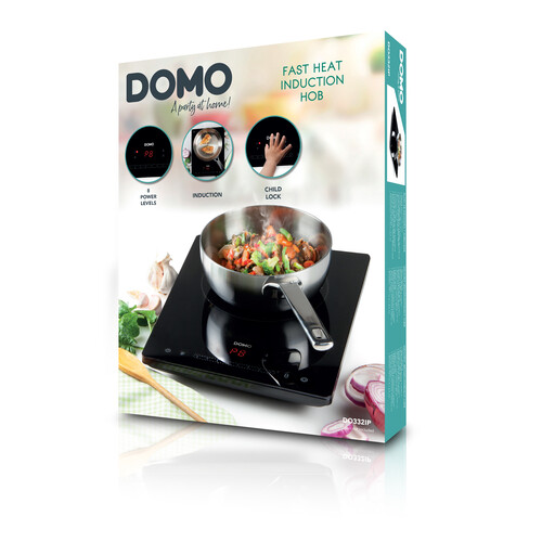 DO332IP Domo Induktionskochplatte Touchscreen 2000W Produktbild Side View L
