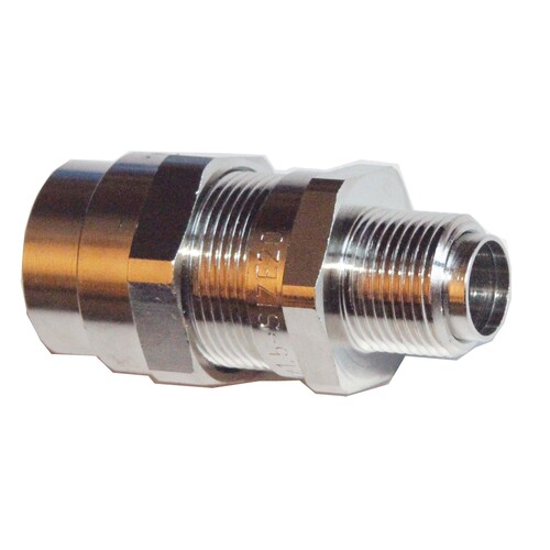 8239230 Anamet ATEX CABLE GLAND NICKEL PLATED BRASS BNC   NPT 1   NPT 1 Produktbild Front View L