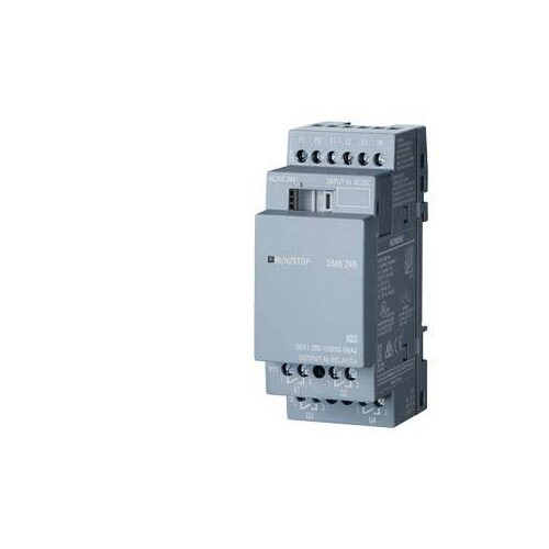 6ED1055-1HB00-0BA2 SIEMENS LOGO! DM8 24R Erw.-Modul, 24V/24V/RELAIS, 2TE 4 DE/ 4 Produktbild