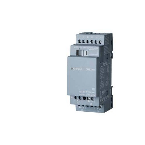 6ED1055-1FB00-0BA2 SIEMENS LOGO DM8 230R Erw.-Mod., 230V/230V/REL. 2TE 4 DE/ 4DA Produktbild