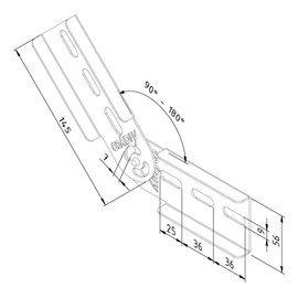 17555 Trayco CLFI60-VH-PG Gelenkverbinder H=60mm Produktbild