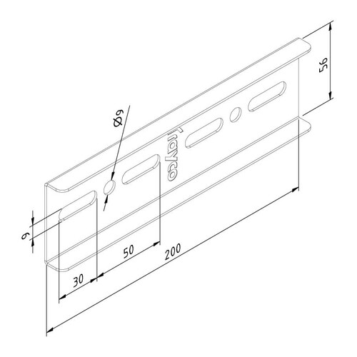 17573 Trayco CLFI60-J-PG Kabelleiter Verbinder Produktbild Front View L