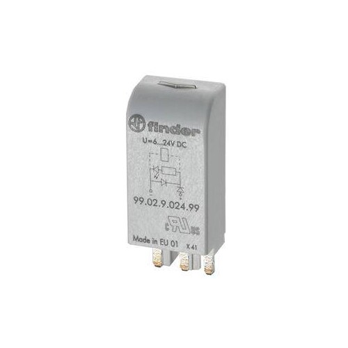 99.02.9.024.99 Finder Freilaufdiode 6-24VDC mit LED Produktbild