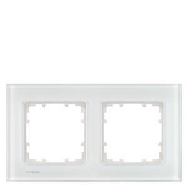 5TG1202-1 SIEMENS Rahmen 2-fach MIRO 90x90mm Glas weiss Produktbild