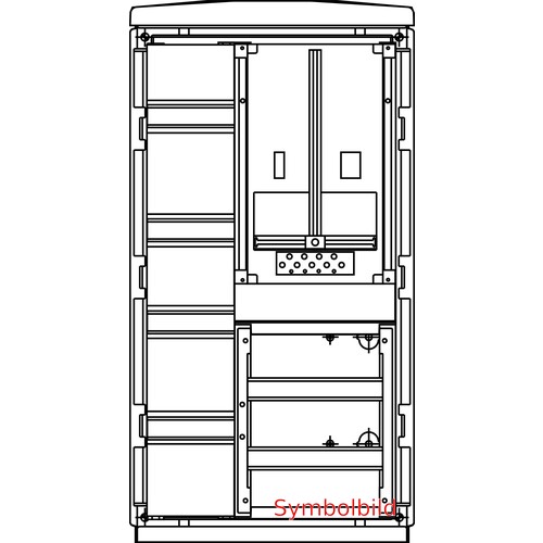 FZ5150 Elsta FZV-S - F/1 NV (32TE) SBG Poly.Frei. Zählerverteiler Produktbild Front View L