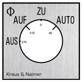 S00F990/A-E1+F*A-EW06 K&N Frontschild Aus-Auf-Zu-Auto 30x30mm Produktbild