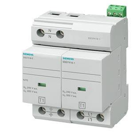 5SD74121 Siemens BLITZSTROMABLEITER TYP1 KLASSE B UC 350V 2POLIG 1+1 SCHALTUNG Produktbild