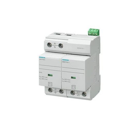 5SD74121 Siemens BLITZSTROMABLEITER TYP1 KLASSE B UC 350V 2POLIG 1+1 SCHALTUNG Produktbild