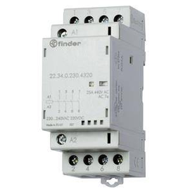 22.34.0.230.4620 Finder Installations- relais 25A 4polig 230VAC 2S/2Ö +Led Produktbild