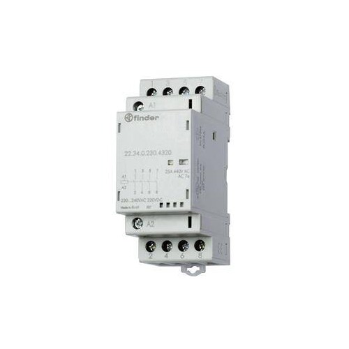 22.34.0.230.4620 Finder Installations- relais 25A 4polig 230VAC 2S/2Ö +Led Produktbild