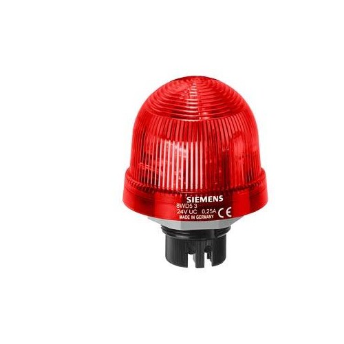 8WD5320-5AB SIEMENS Einbauleuchte m. LED Dauerlicht 24VAC/DC rot Ø70mm Produktbild