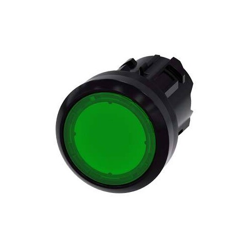 3SU1001-0AB40-0AA0 Siemens Leuchtdruck- taster, 22mm, rund, Kunststoff, grün Produktbild